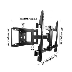 Dual Articulating Full Motion Wall Mount Bracket for 58" to 75" TVs